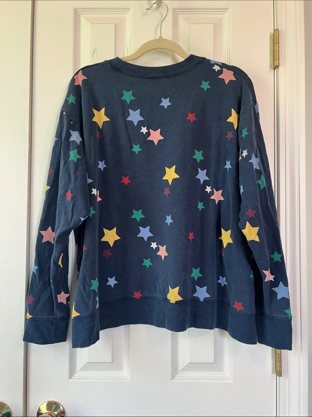 summersalt Navy Crewneck with Multicolor Star Accents